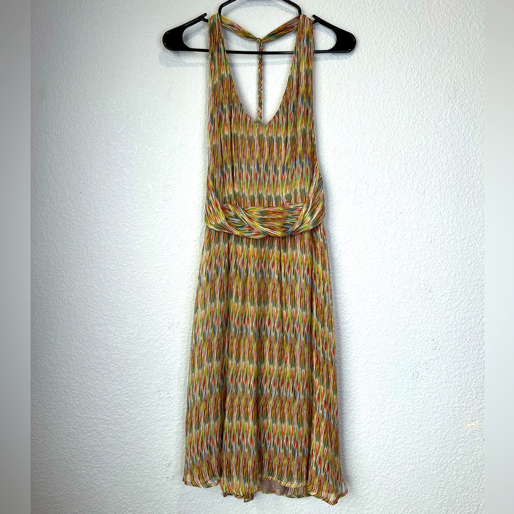 Ella Moss Twist Back Colorful Dress, L